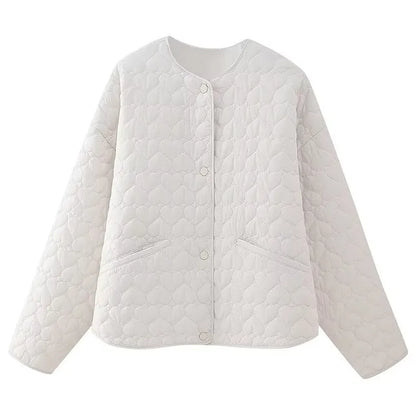 Lined Women's Jacket Heart Pattern