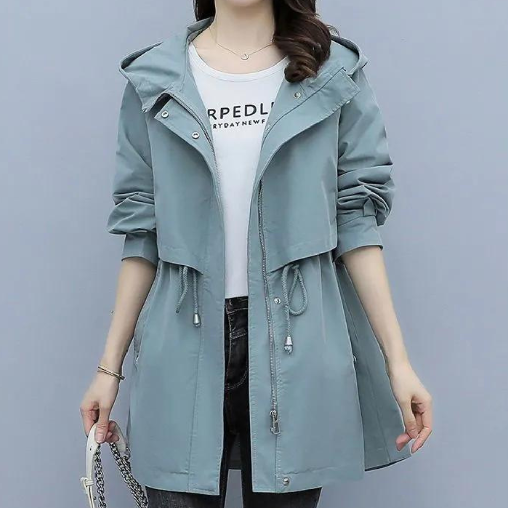 Women's Autumn Jacket Hooded Parka Lacing Warm