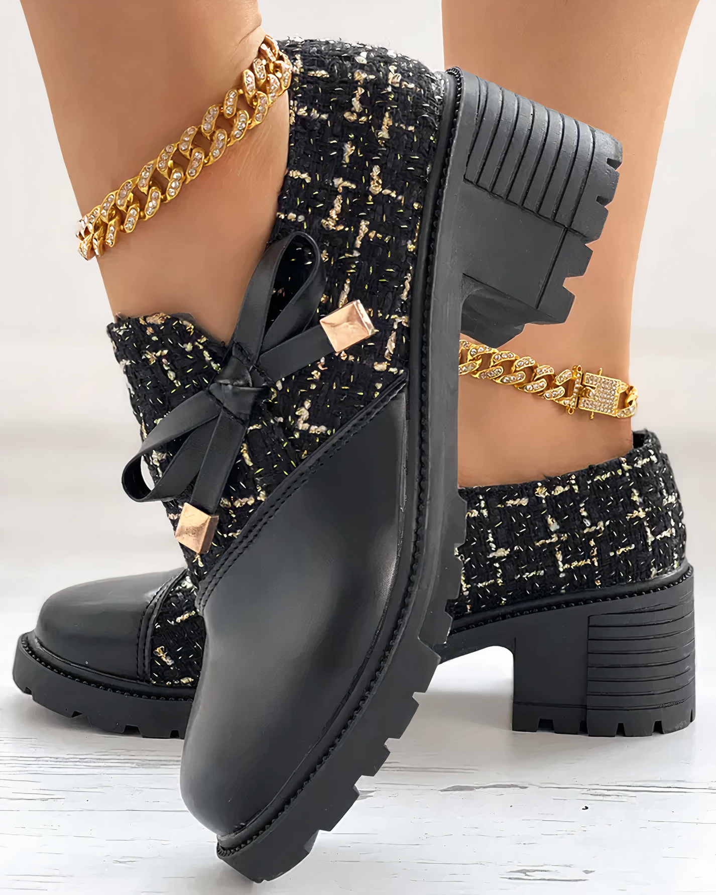 Stylish Women's Dresses With Chunky Heels
