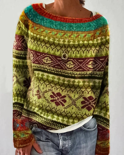 Colorful Women's Sweater Modern Style