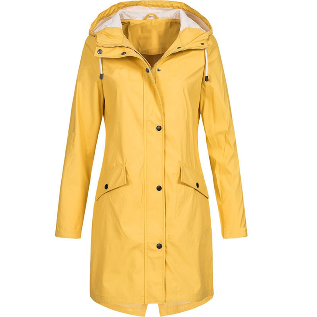 Waterproof Outdoor Jacket Long Black Windproof