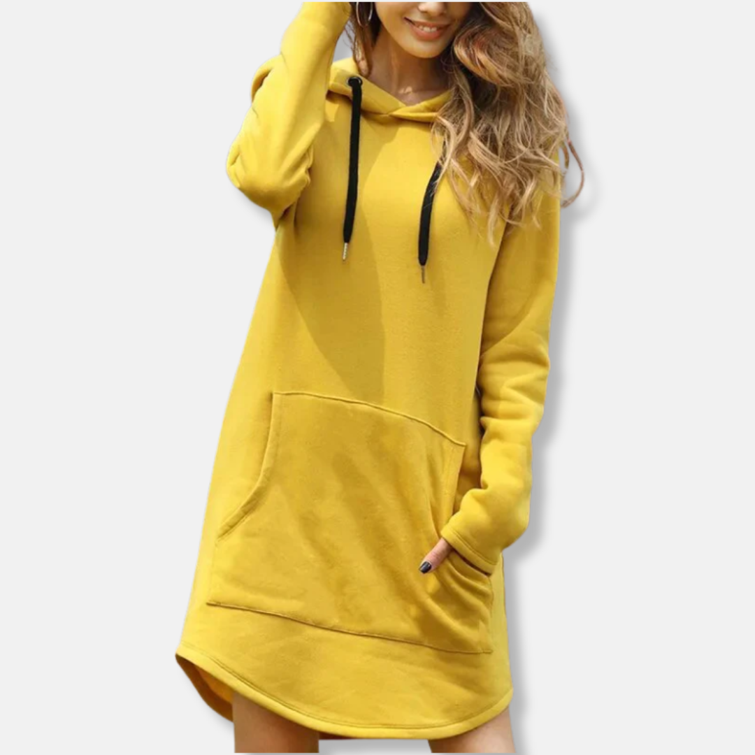 Hooded Sweatshirt Dress Comfortable Cotton