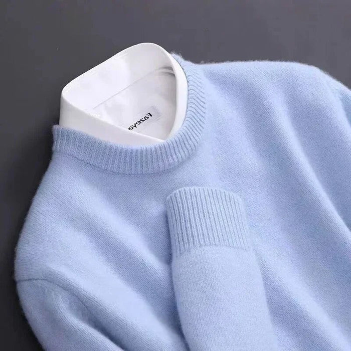 Herren Kaschmir Pullover Lockere Passform - IdealeKleiden