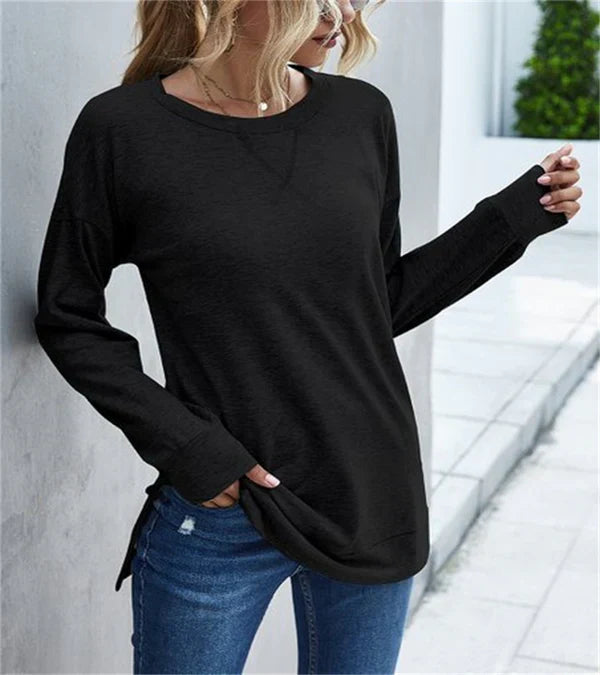 Spring Long-Sleeve Solid Color