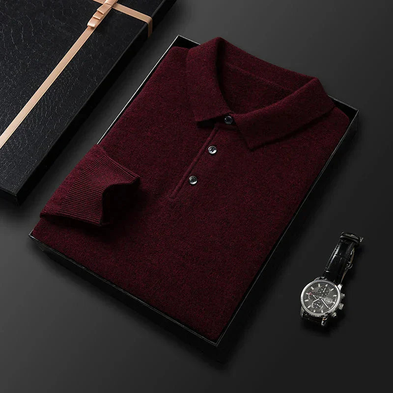 Men's Modern Knitted Polo Shirt