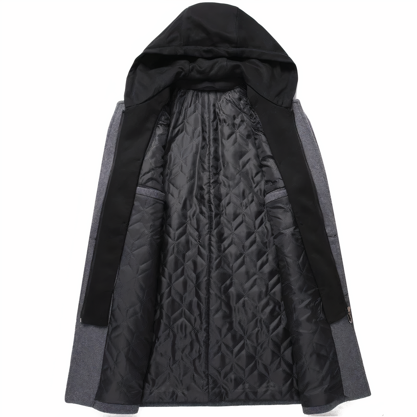 Herren Wolltrenchcoat Elegant Lang - IdealeKleiden
