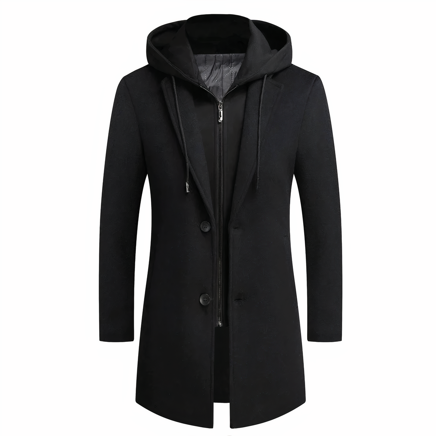 Men's Elegant Long Wool Trench Coat