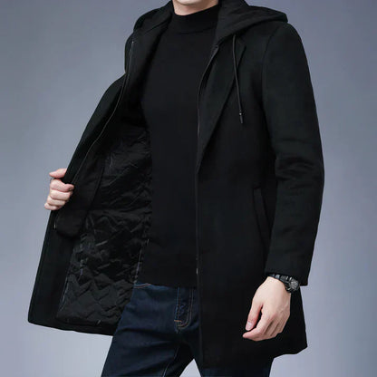 Stylischer Langmantel Damen Elegant - IdealeKleiden