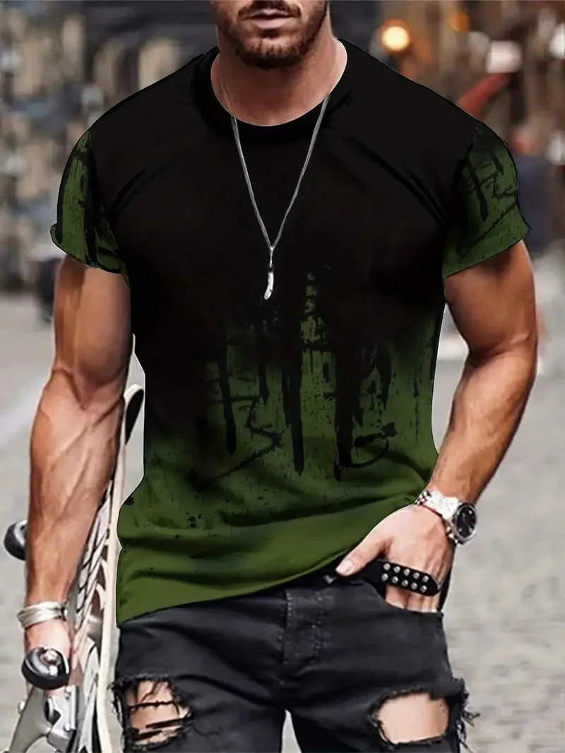 Men's T-Shirt Grey Cool Splash Design