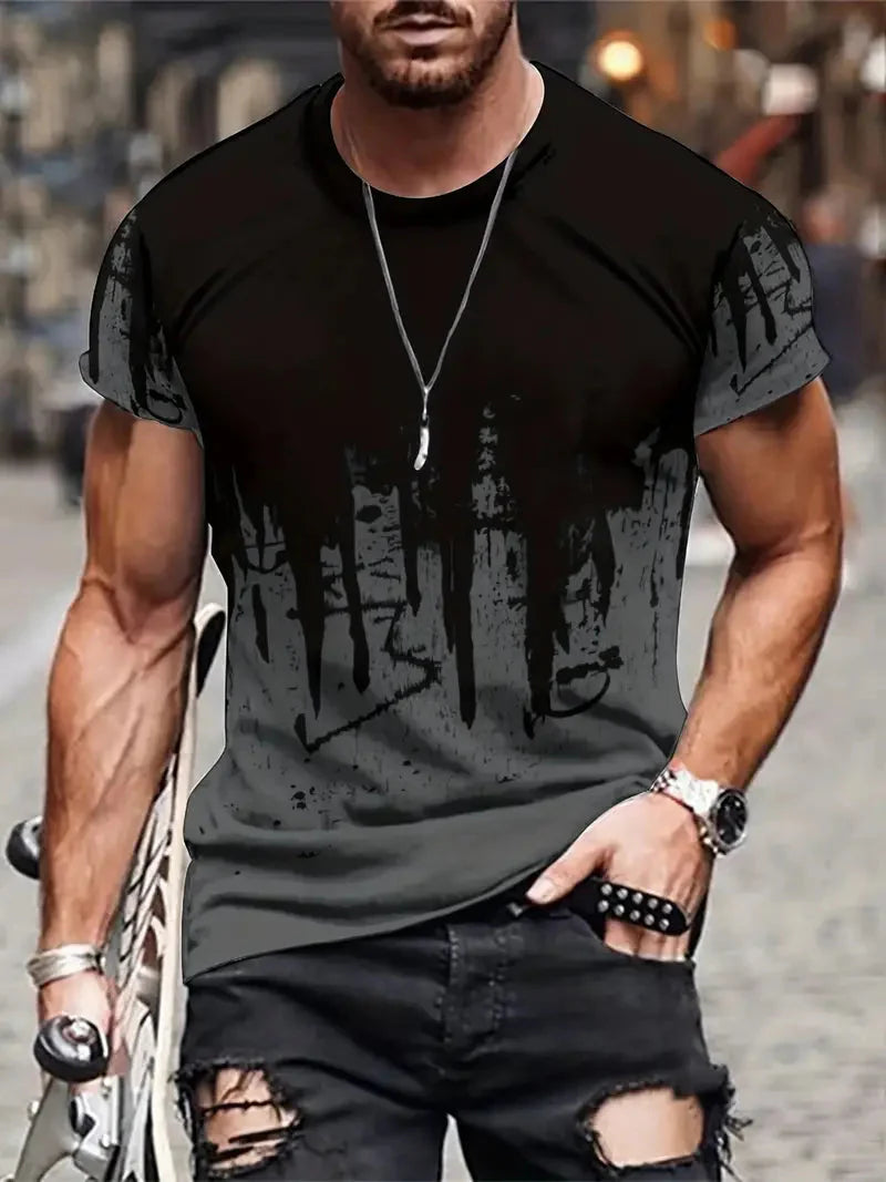 Men's T-Shirt Grey Cool Splash Design