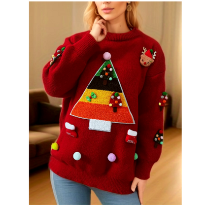 Women's Christmas Sweater Knitted Warm