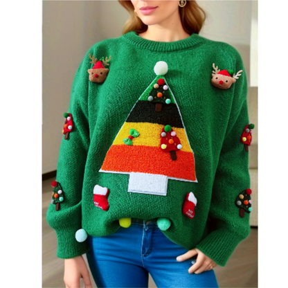 Women's Christmas Sweater Knitted Warm