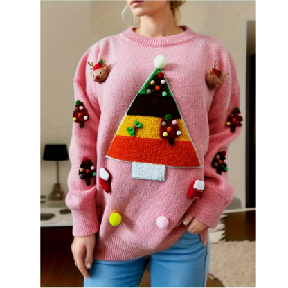 Women's Christmas Sweater Knitted Warm