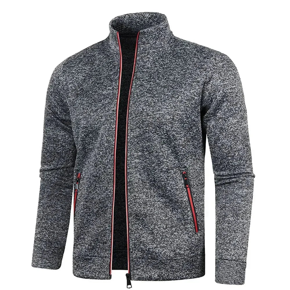 Men's Zip Cardigan Long Sleeve Zipper Jacket Breathable