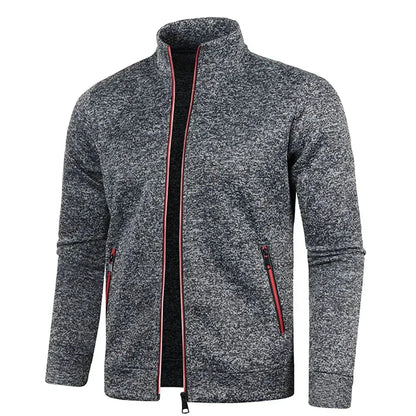 Men's Zip Cardigan Long Sleeve Zipper Jacket Breathable