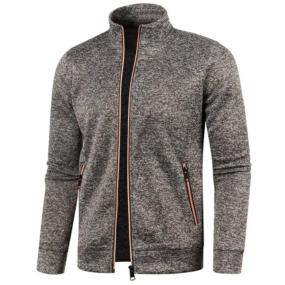 Men's Zip Cardigan Long Sleeve Zipper Jacket Breathable