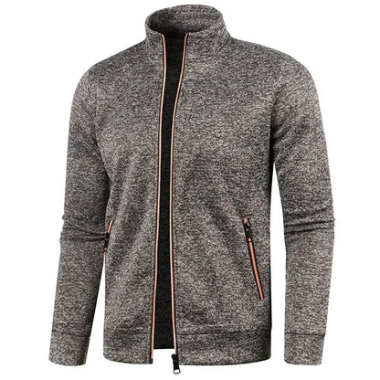 Men's Zip Cardigan Long Sleeve Zipper Jacket Breathable