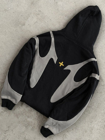 Men's Two-Tone Zip-Up Hoodie