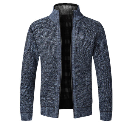 Men's Full-Zip Long-Sleeve Cardigan Winter