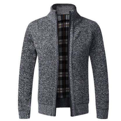 Men's Full-Zip Long-Sleeve Cardigan Winter