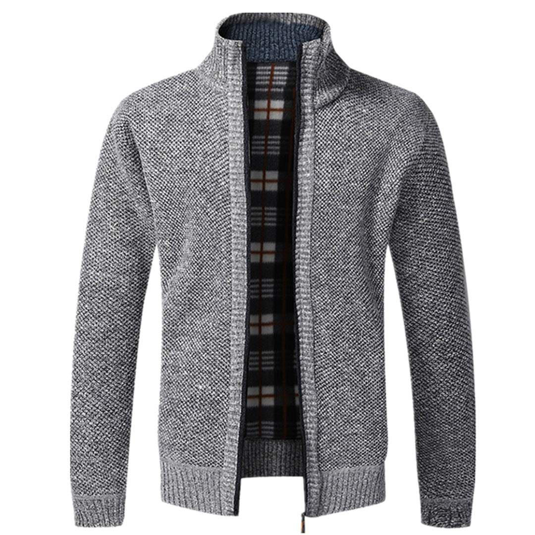 Men's Full-Zip Long-Sleeve Cardigan Winter