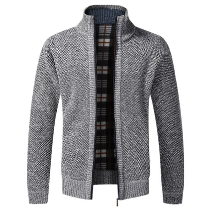 Men's Full-Zip Long-Sleeve Cardigan Winter