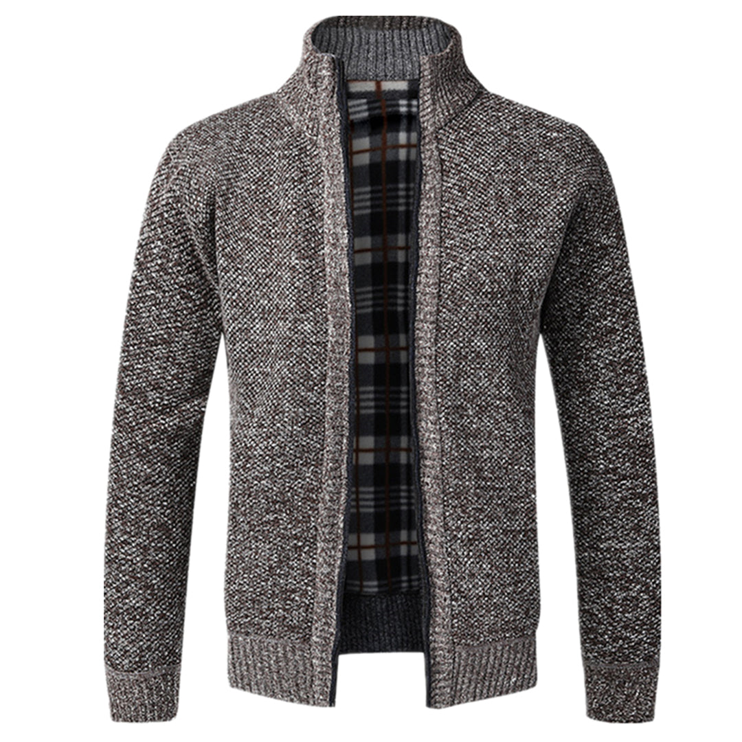 Men's Full-Zip Long-Sleeve Cardigan Winter