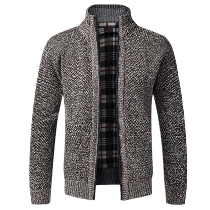 Men's Full-Zip Long-Sleeve Cardigan Winter