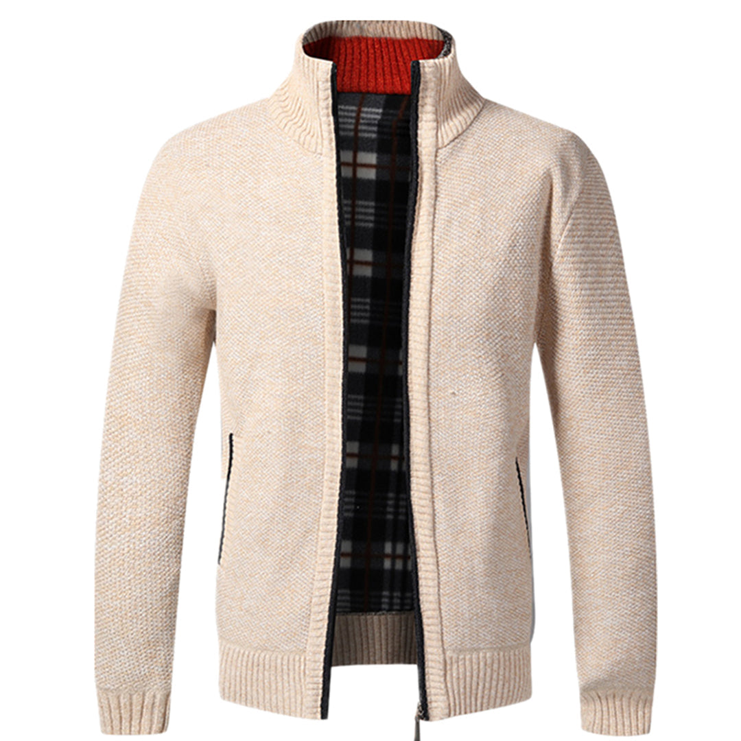 Men's Full-Zip Long-Sleeve Cardigan Winter