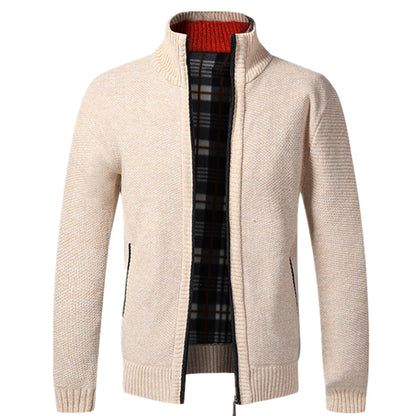 Men's Full-Zip Long-Sleeve Cardigan Winter