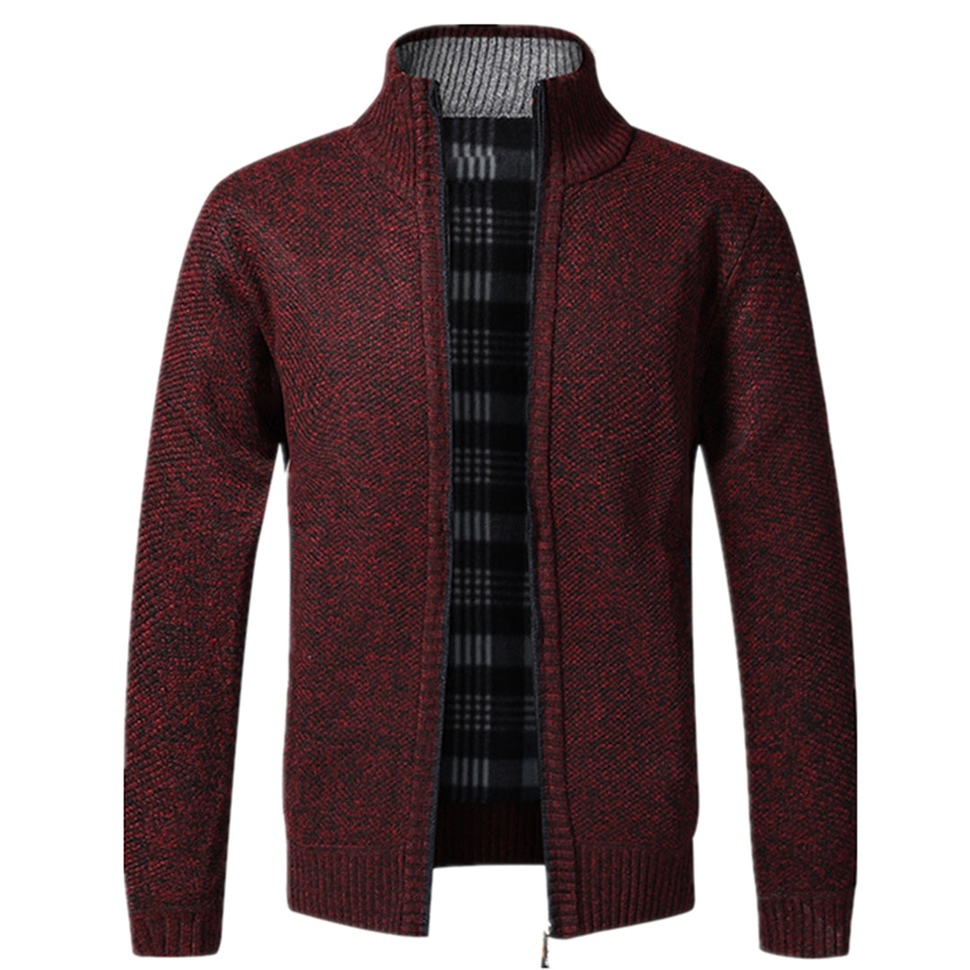 Men's Full-Zip Long-Sleeve Cardigan Winter