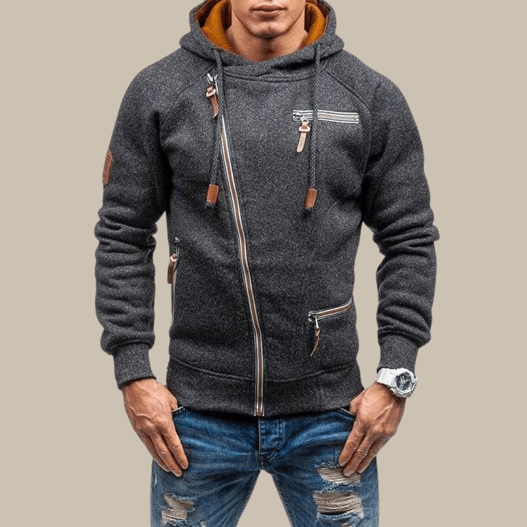 Warme Kapuzenjacke Herren Zipper Hoodie - IdealeKleiden