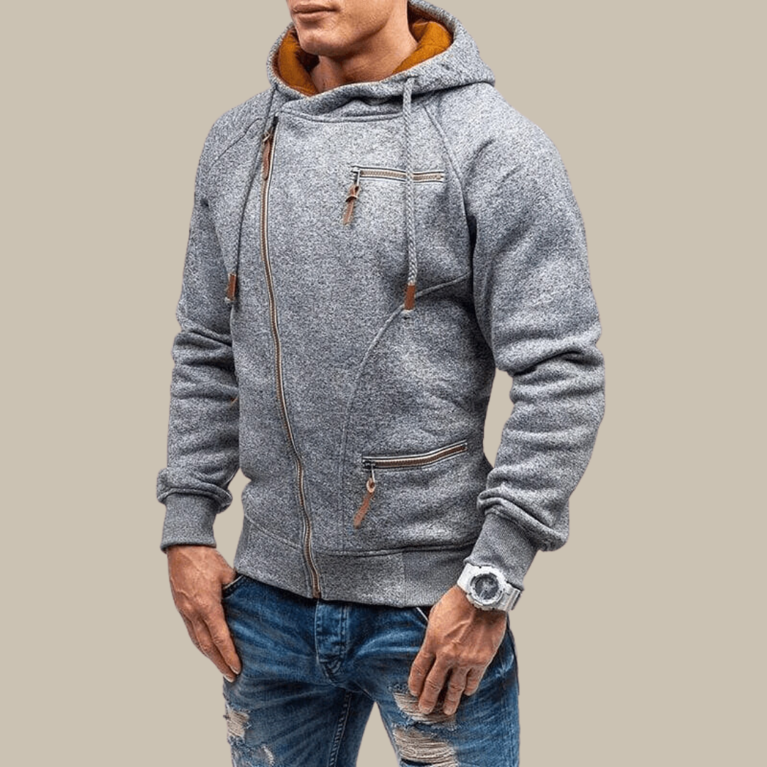 Men's Warm Hooded Jacket Zipper Hoodie