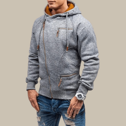 Men's Warm Hooded Jacket Zipper Hoodie