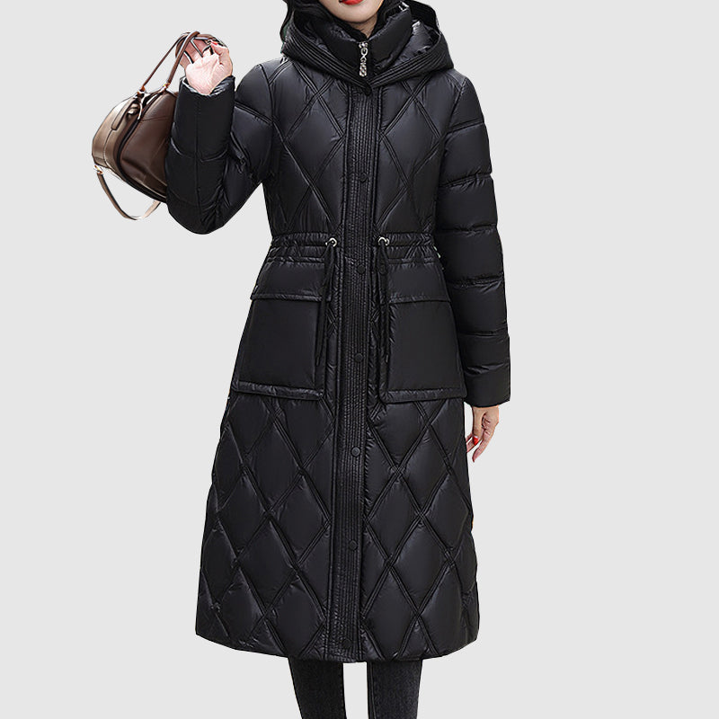 Warm winter jacket with hood