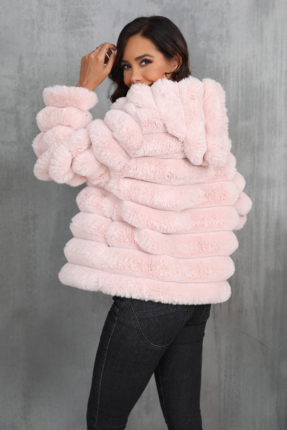 Women's Oversized Teddy Jacket with Hood