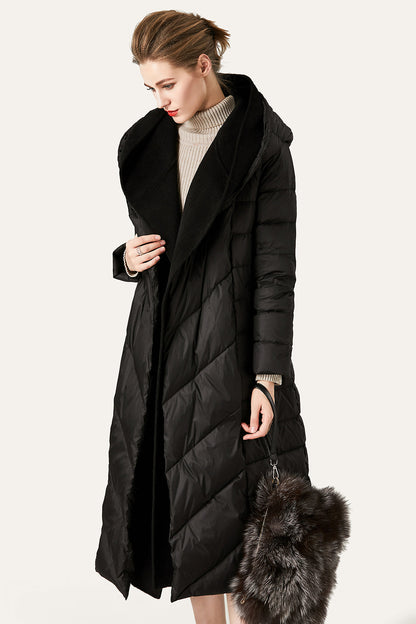 Women's Long Padded Faux Fur Parka