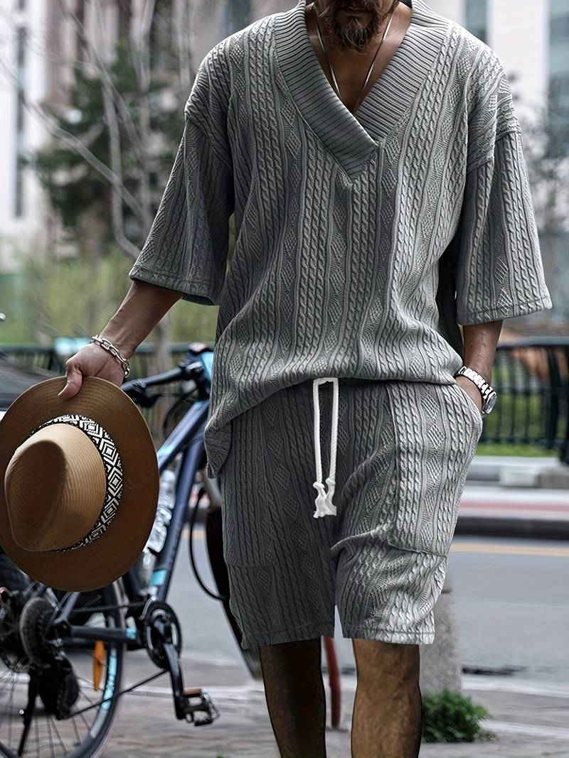 Men's Short-Sleeve Set Modern Knit