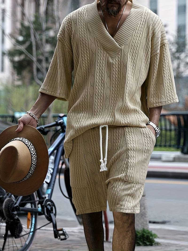 Men's Short-Sleeve Set Modern Knit