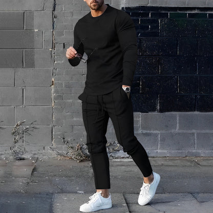 Men's Comfortable Drawstring Casual Trouser Set