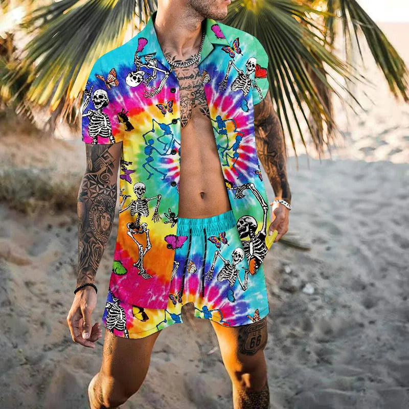 Men's Summer Set Short Sleeve Shirt and Shorts