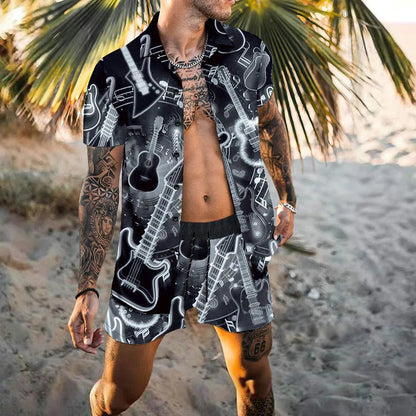 Men's Summer Set Short Sleeve Shirt and Shorts