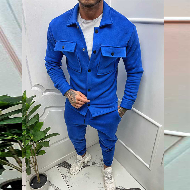 Men's Complete Set: Overshirt and Slim-Fit Joggers