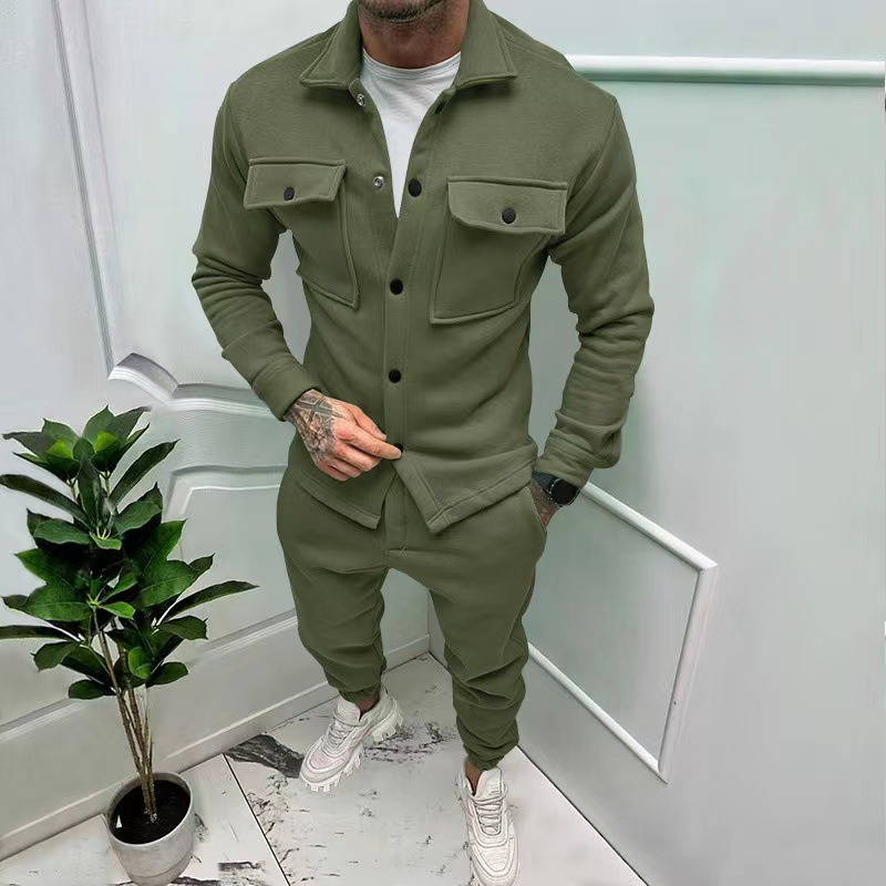 Men's Complete Set: Overshirt and Slim-Fit Joggers