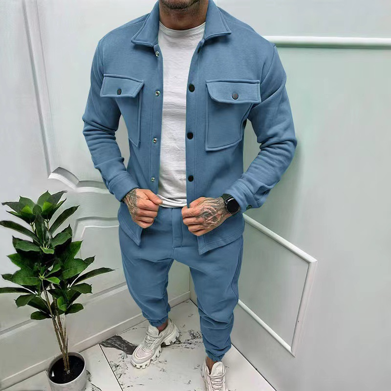 Men's Complete Set: Overshirt and Slim-Fit Joggers