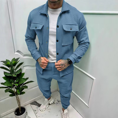 Men's Complete Set: Overshirt and Slim-Fit Joggers