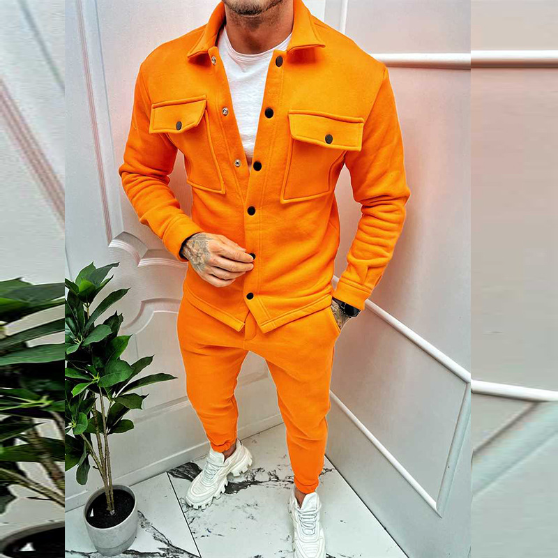 Men's Complete Set: Overshirt and Slim-Fit Joggers