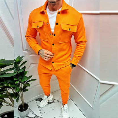 Men's Complete Set: Overshirt and Slim-Fit Joggers
