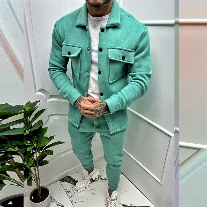 Men's Complete Set: Overshirt and Slim-Fit Joggers
