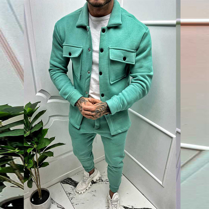 Men's Complete Set: Overshirt and Slim-Fit Joggers